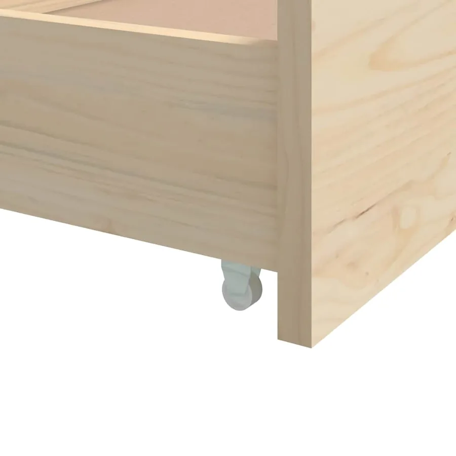 Cadre de lit sans matelas bois de pin massif 90x200 cm - 8