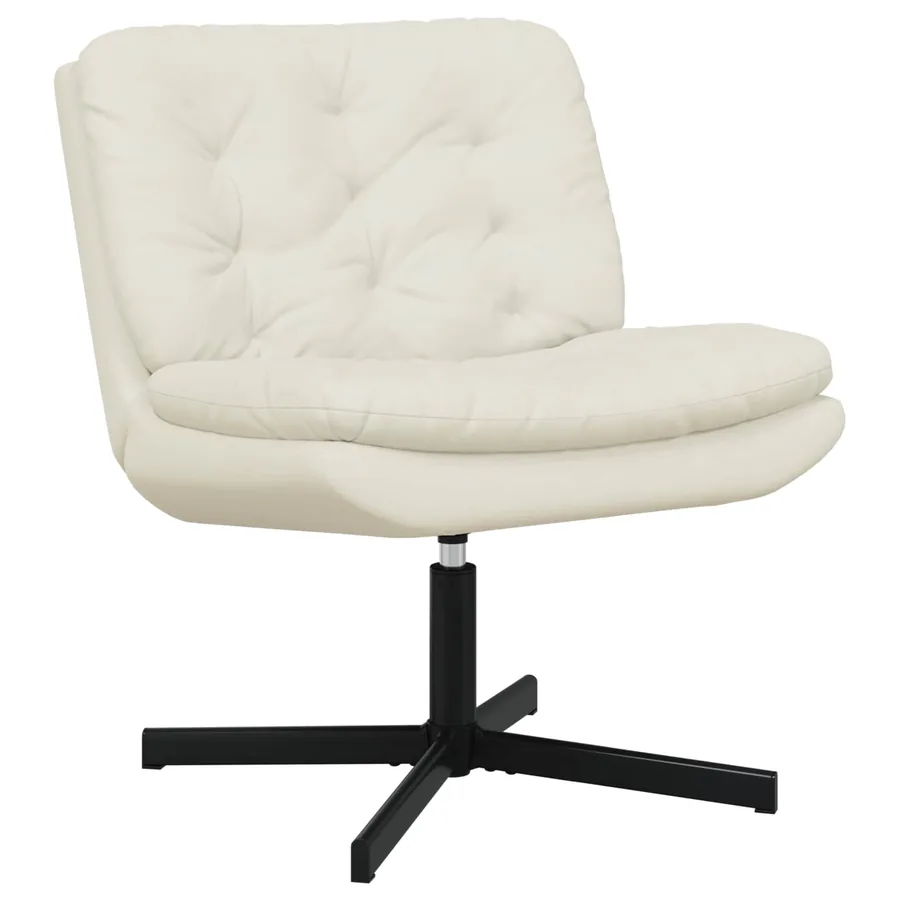 Fauteuil relaxant pivotant Crème 63 x 75 x 76 cm Velours