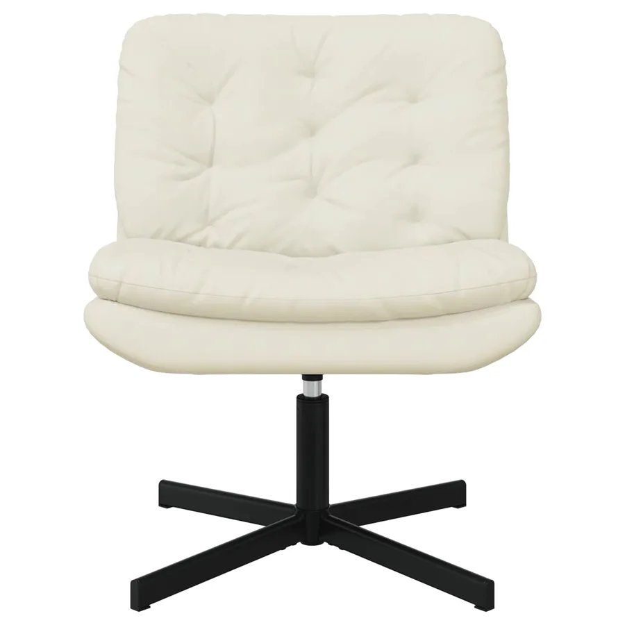 Fauteuil relaxant pivotant Crème 63 x 75 x 76 cm Velours - 2