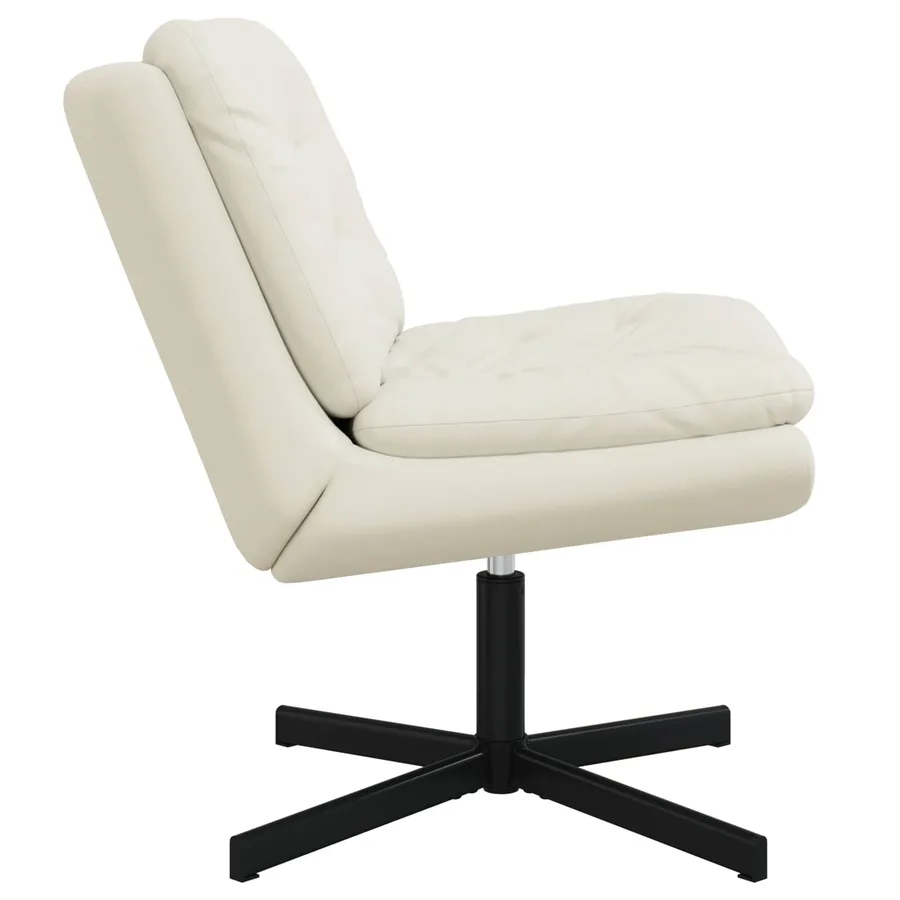 Fauteuil relaxant pivotant Crème 63 x 75 x 76 cm Velours - 3