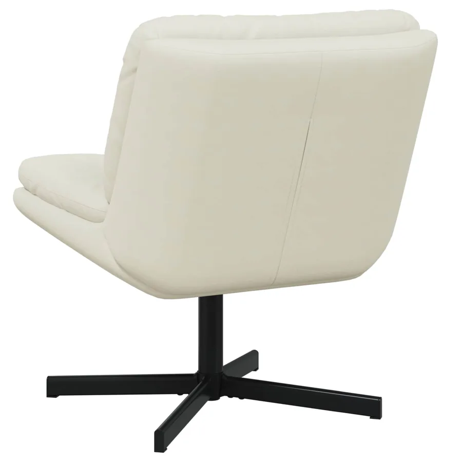 Fauteuil relaxant pivotant Crème 63 x 75 x 76 cm Velours - 4