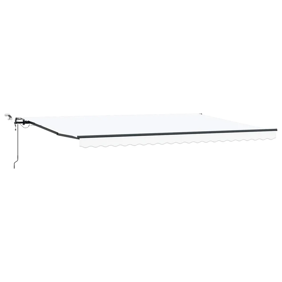 Auvent rétractable Blanc 500 × 300 cm Polyester - 2