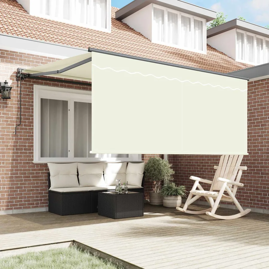 Auvent Rétractable Crème 350 x 250 cm Polyester et Aluminium - 3