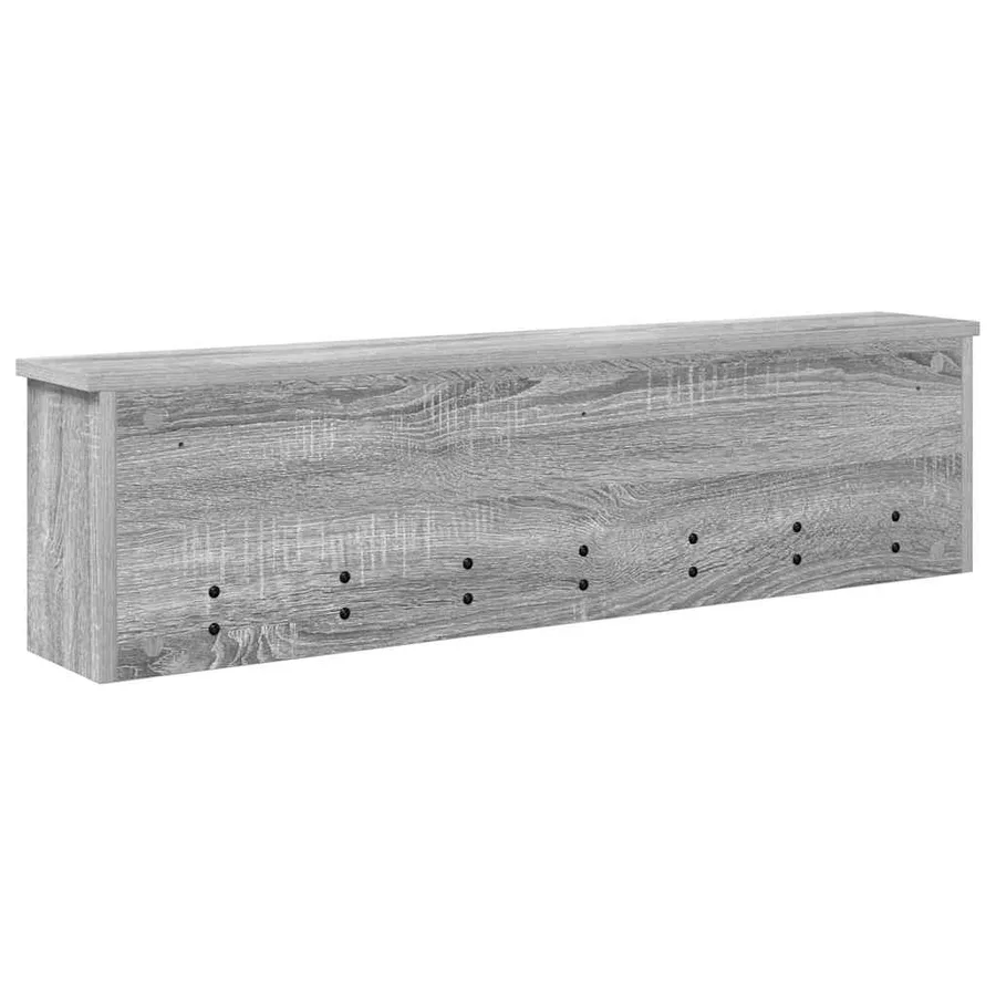 Porte-manteau mural avec étagère Gris Sonoma 100 x 16 x 26 cm - 7