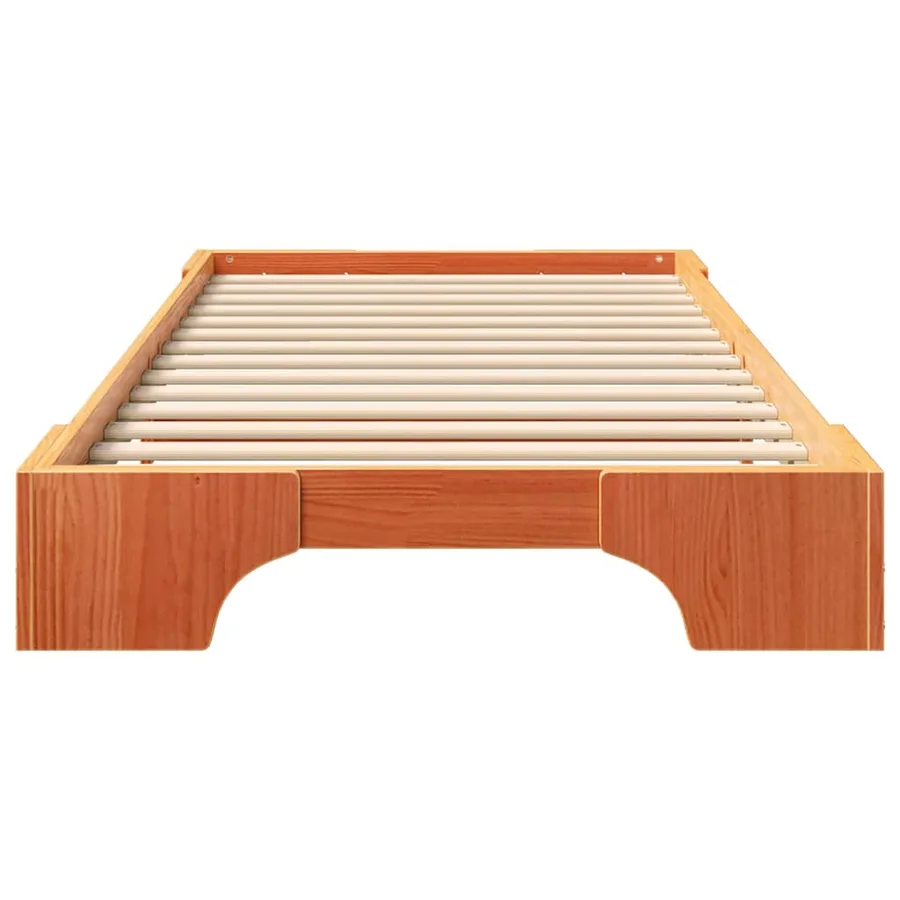 Cadre de lit Marron 80 x 210 cm Pin massif - 4