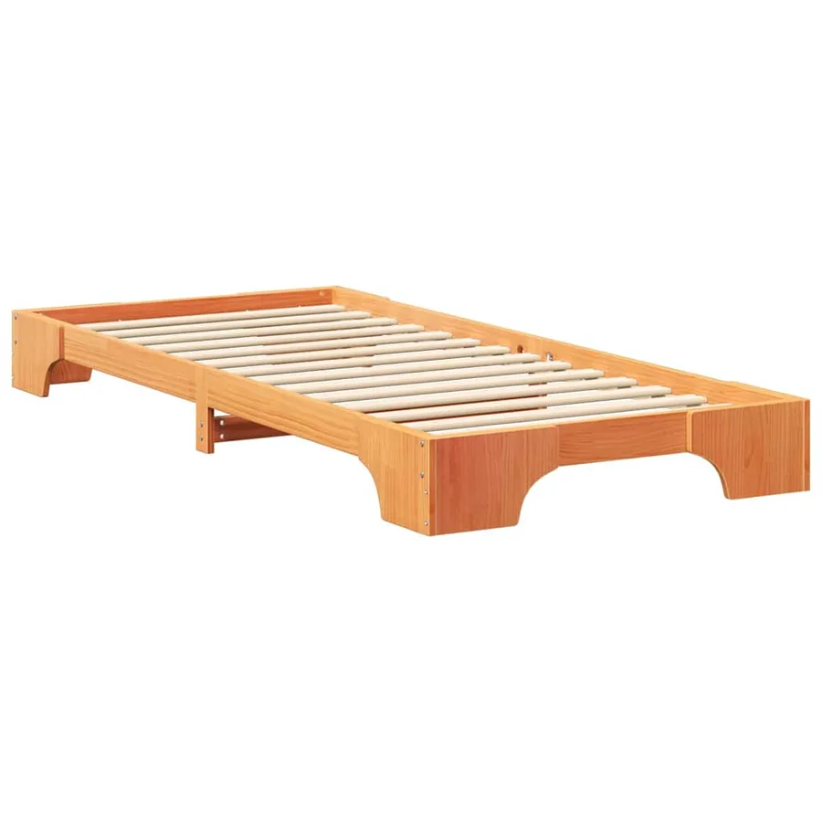 Cadre de lit Marron 80 x 210 cm Pin massif - 6
