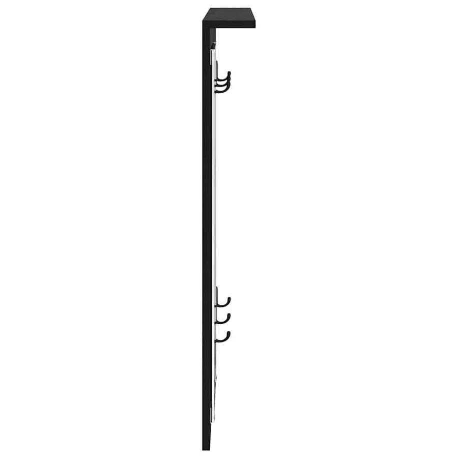Porte-manteau mural avec étagère Chêne noir 84 x 10 x 80 cm - 6