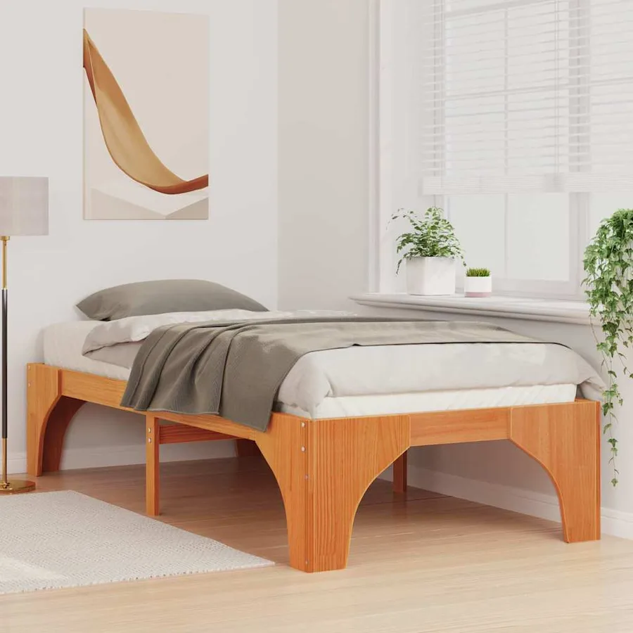 Cadre de lit Marron 80 x 200 cm Pin massif - 3