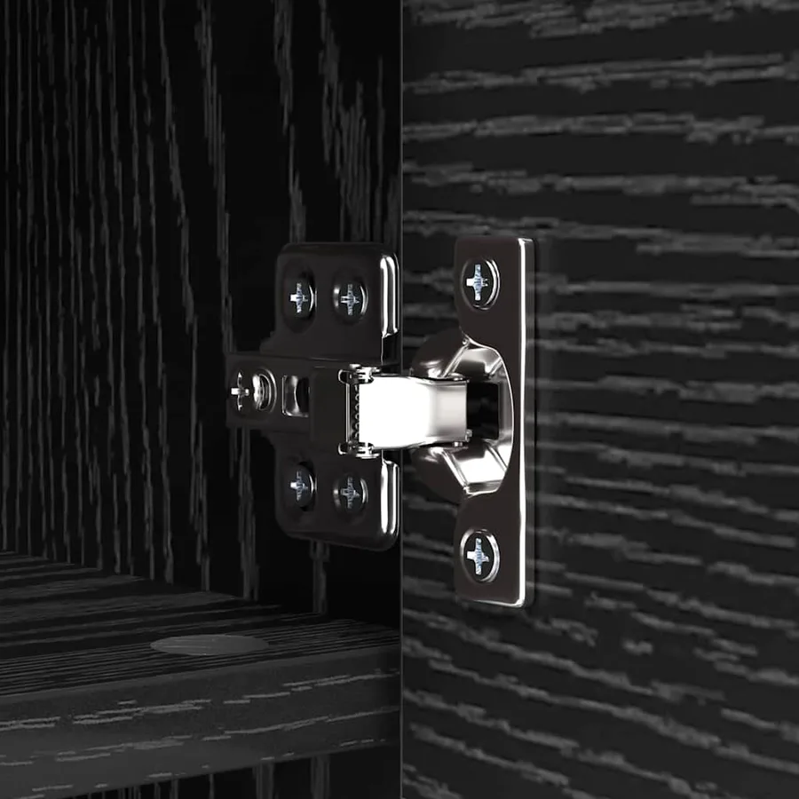 Porte-manteau mural avec étagère Chêne noir 80 x 20 x 30 cm - 11