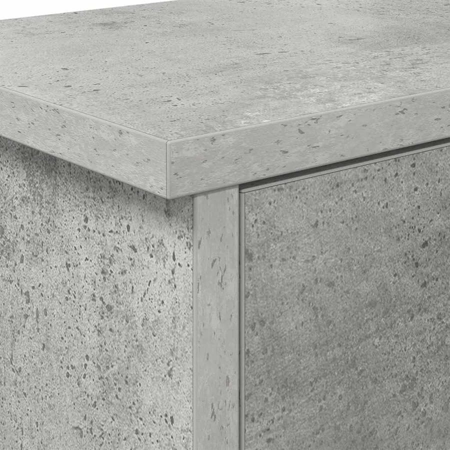 Porte-manteau mural avec étagère Gris béton 80 x 20 x 30 cm - 9