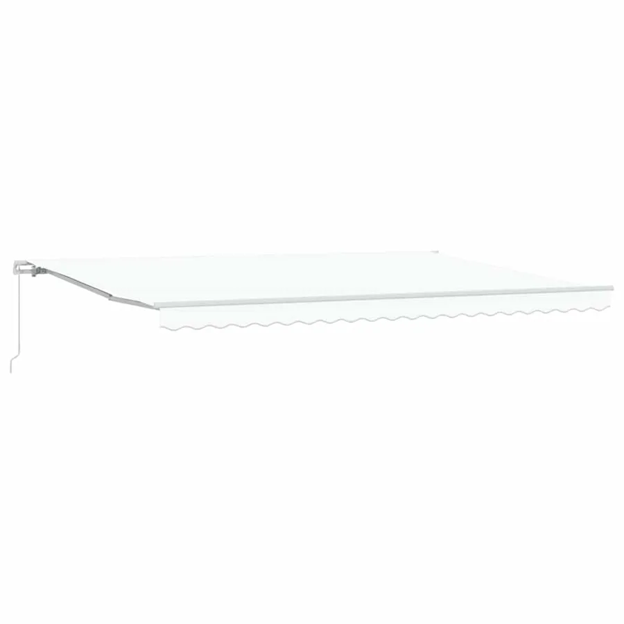 Auvent rétractable Blanc 500 × 350 cm Polyester et Aluminium - 2