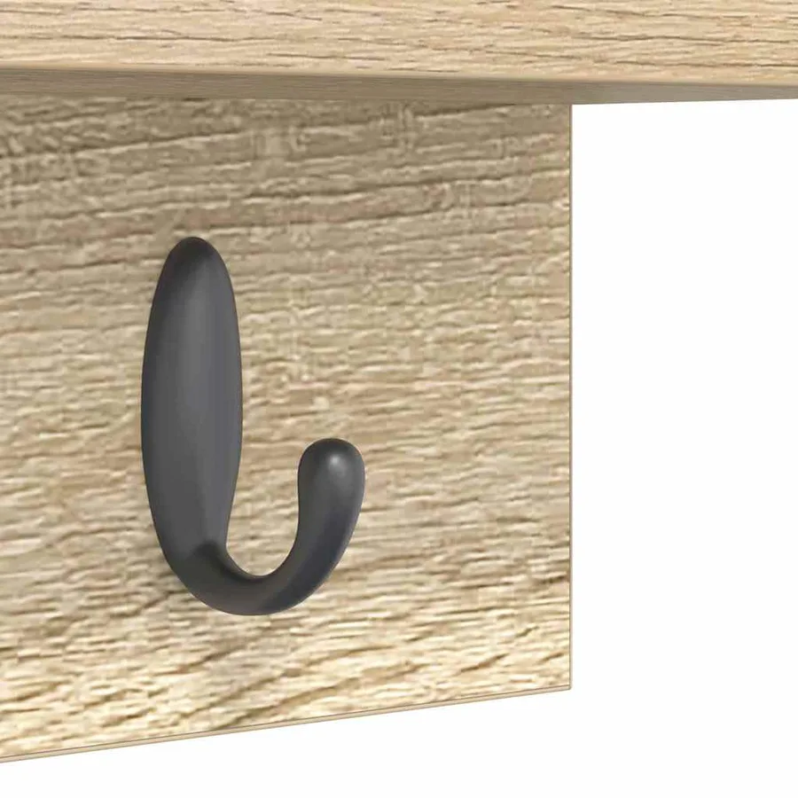 Porte-manteau mural Chêne Sonoma 60 x 10,5 x 18 cm - 9