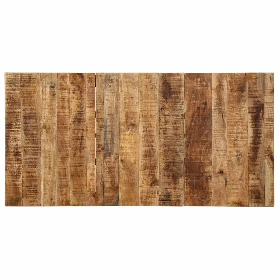 Table à manger 140x70x75 cm bois de manguier massif brut - 4