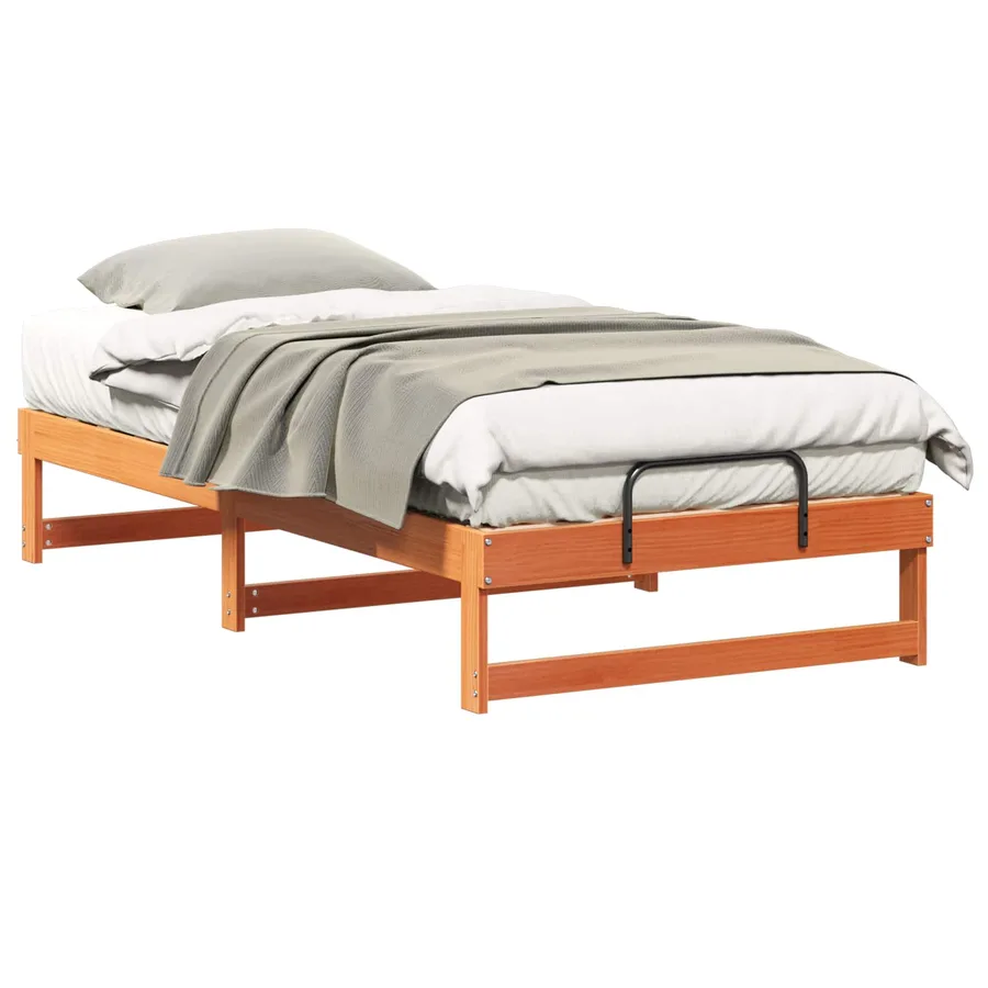 Cadre de lit Marron 90 x 200 cm Pin massif - 2