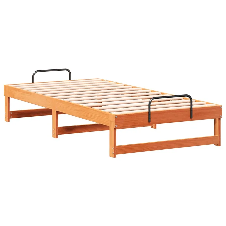 Cadre de lit Marron 90 x 200 cm Pin massif - 4