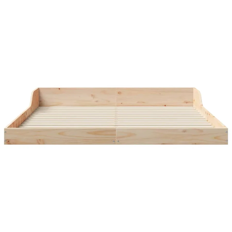 Cadre de lit Marron 140 x 210 cm Pin massif - 5
