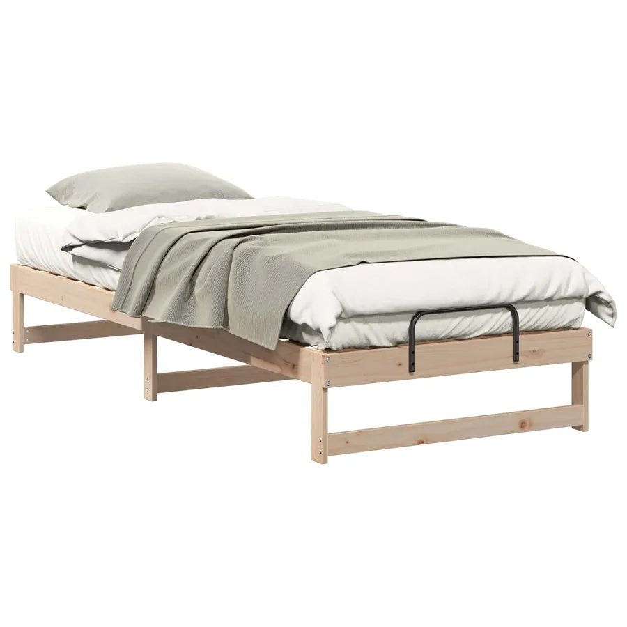 Cadre de lit Marron 100 x 220 cm Pin massif - 2