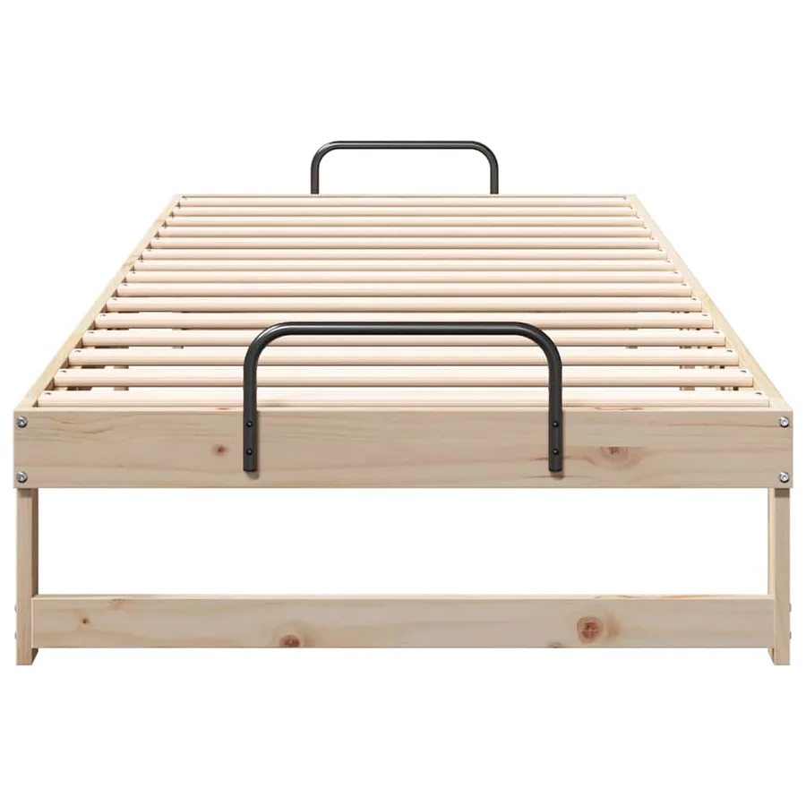 Cadre de lit Marron 100 x 220 cm Pin massif - 5