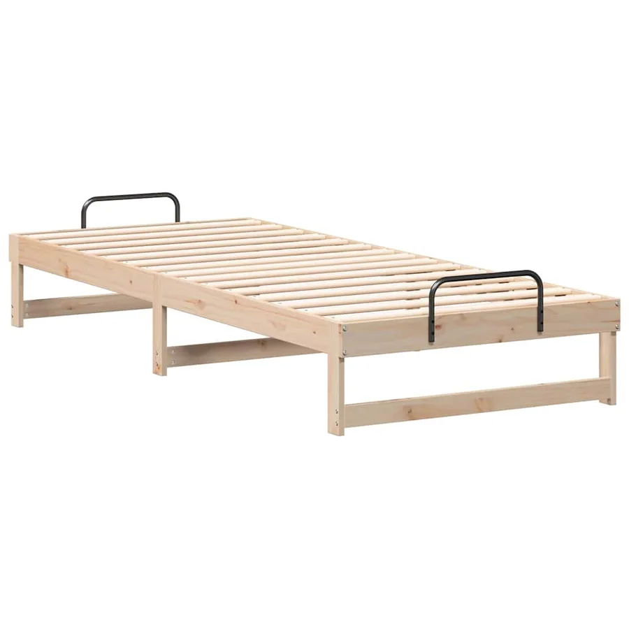Cadre de lit Marron 100 x 220 cm Pin massif - 7