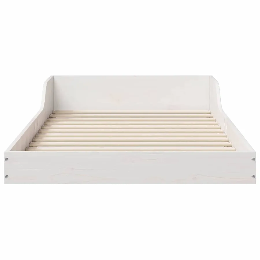 Cadre de lit Blanc 80 x 210 cm Pin massif - 6