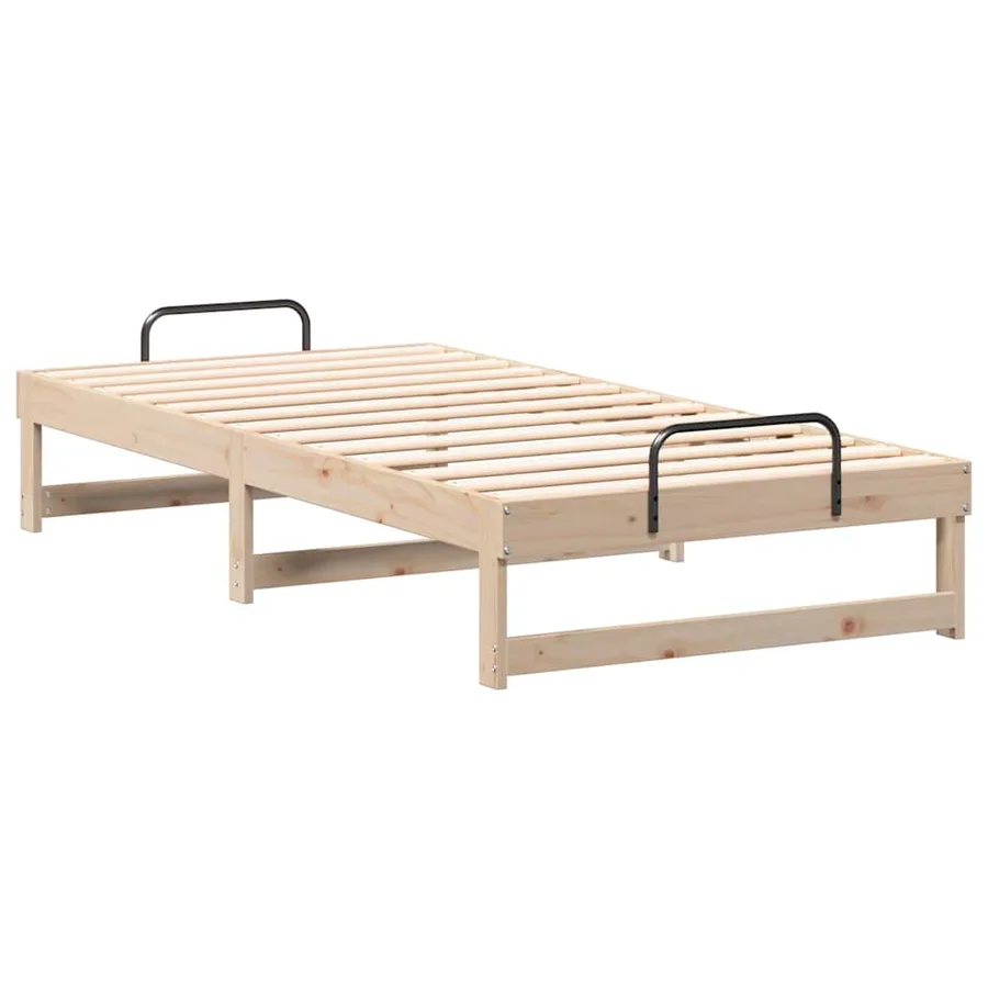 Cadre de lit Marron 90 x 200 cm Pin massif - 4