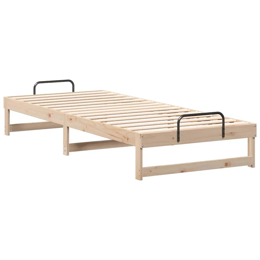 Cadre de lit Marron 80 x 220 cm Pin massif - 4