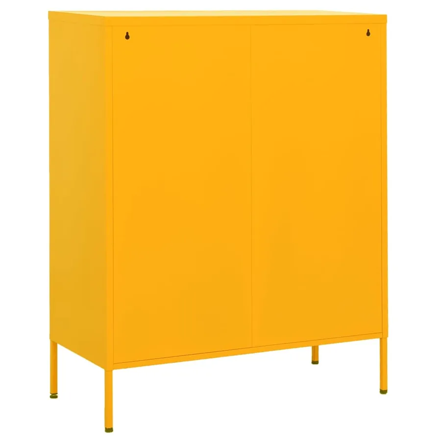Armoire de rangement Jaune moutarde 80x35x101,5 cm Acier - 4