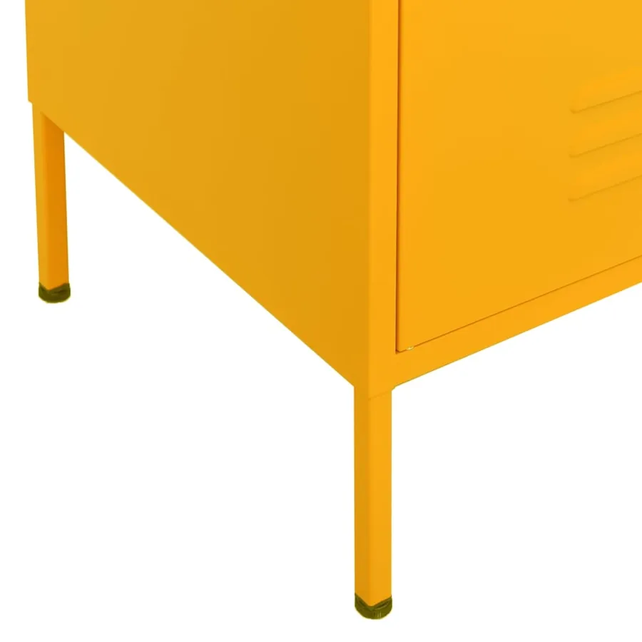 Armoire de rangement Jaune moutarde 80x35x101,5 cm Acier - 7