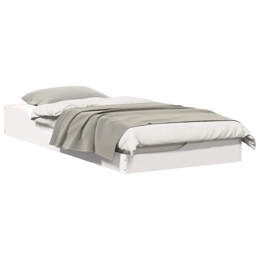 Cadre de lit Blanc 100 x 200 cm Pin massif - 2