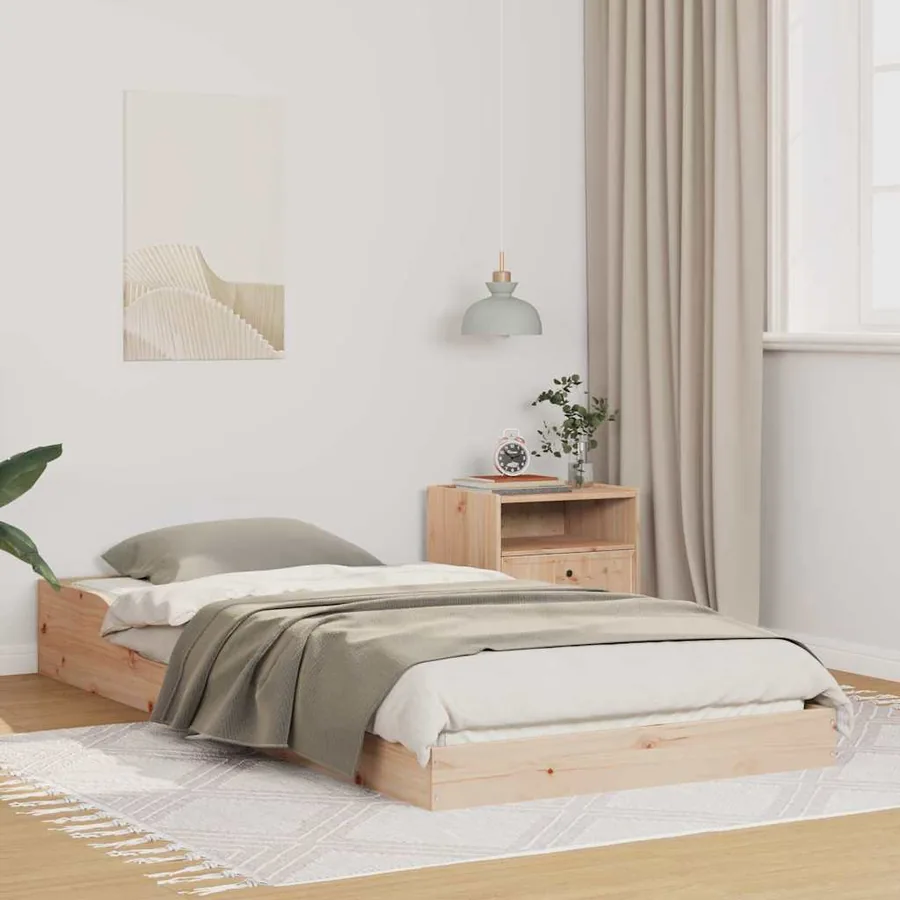 Cadre de lit Marron 90 x 210 cm Pin massif