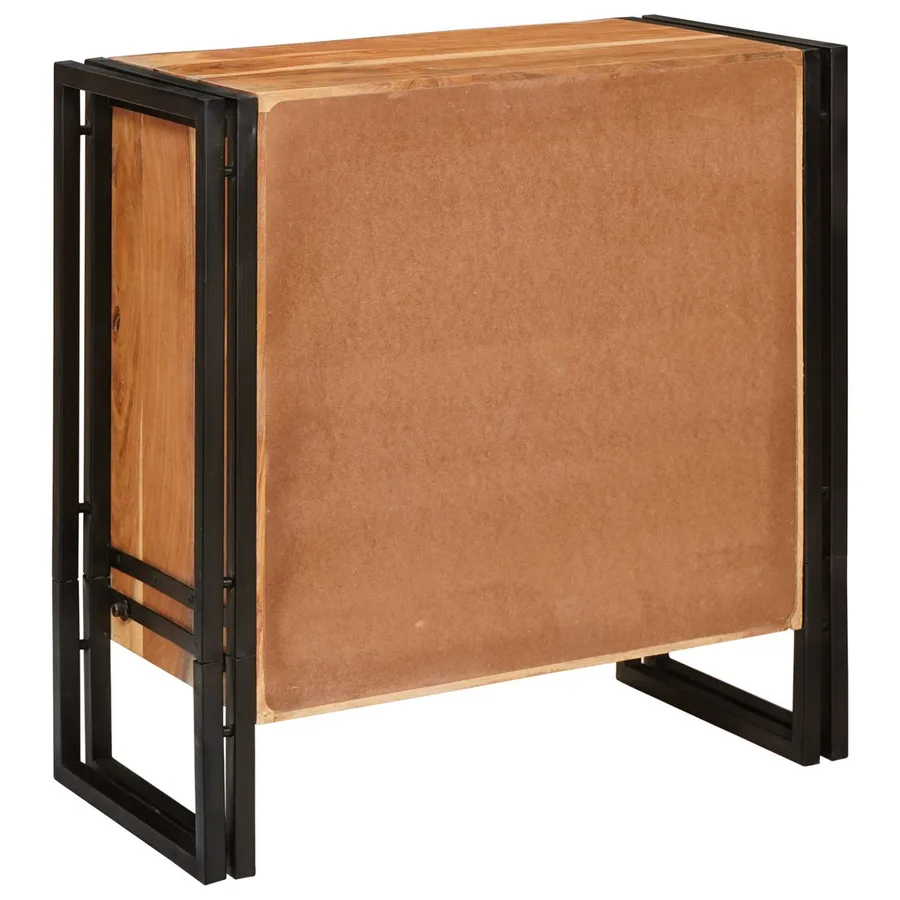 Buffet avec tiroir Marron 66 x 33 x 70 cm Bois d'Acacia Massif - 6