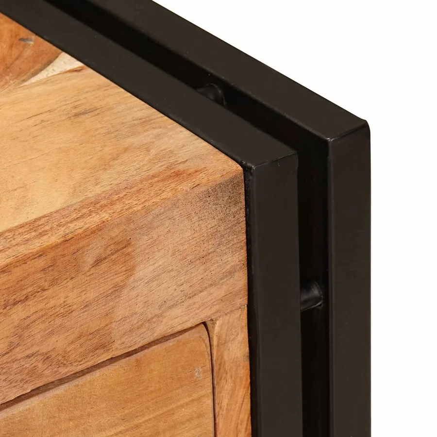 Buffet avec tiroir Marron 66 x 33 x 70 cm Bois d'Acacia Massif - 7