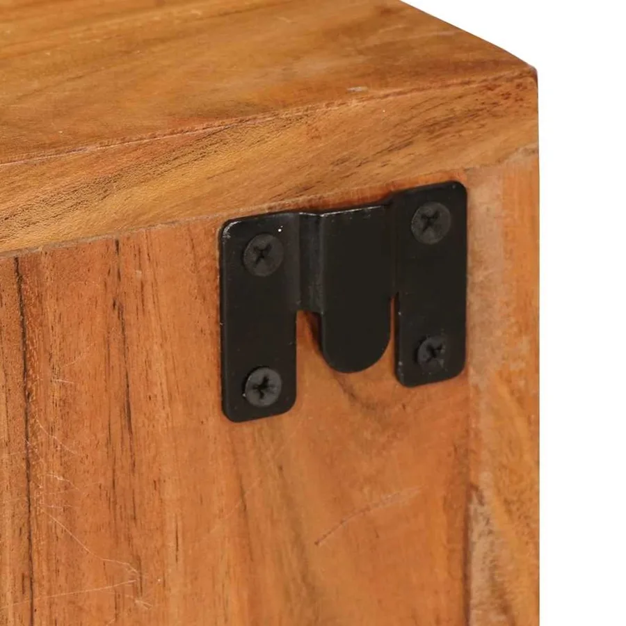 Table de chevet 2 pcs Marron Bois d'acacia massif - 10