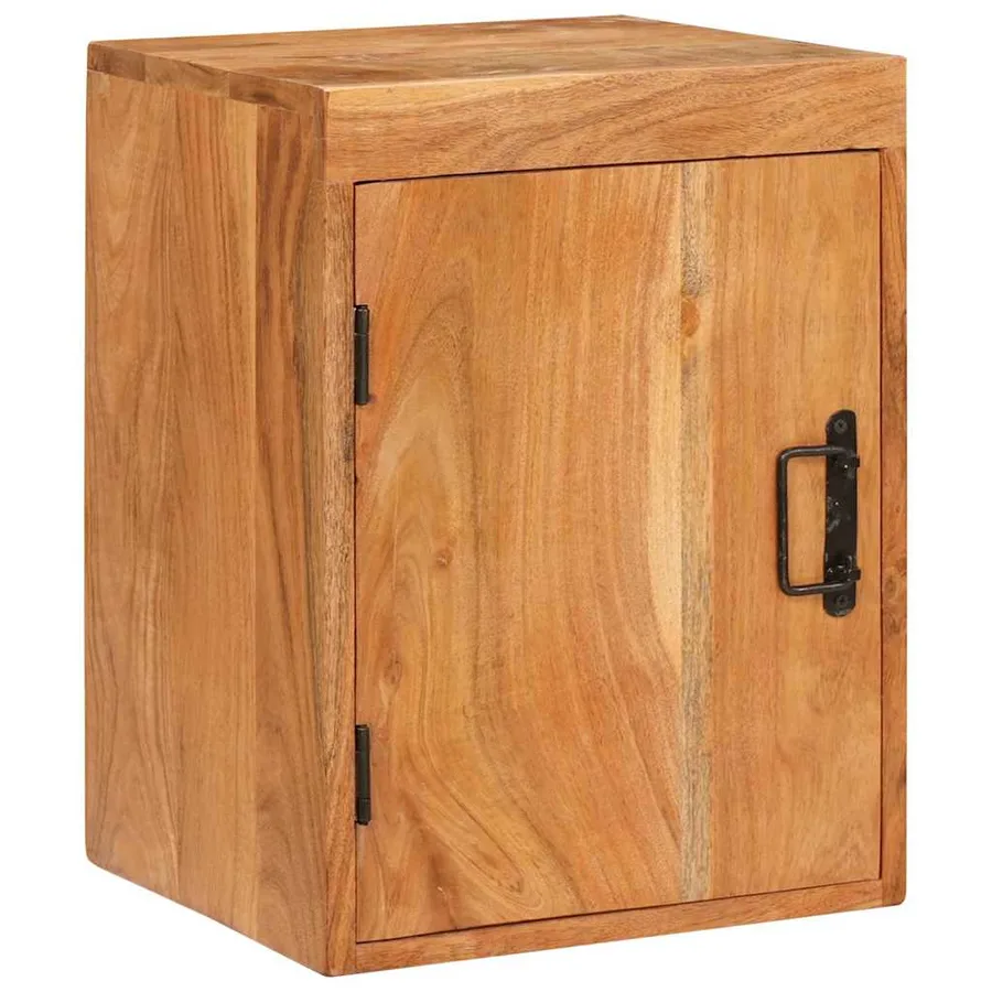 Table de chevet 2 pcs Marron Bois d'acacia massif - 4