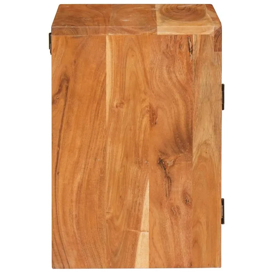 Table de chevet 2 pcs Marron Bois d'acacia massif - 7