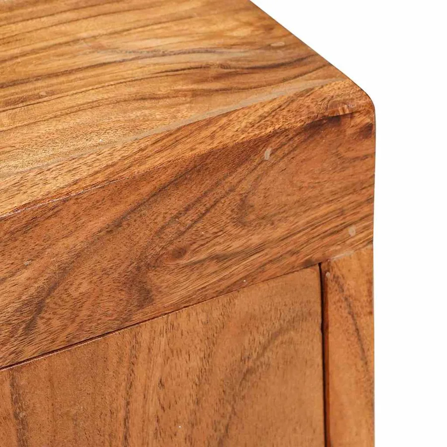 Table de chevet 2 pcs Marron Bois d'acacia massif - 8