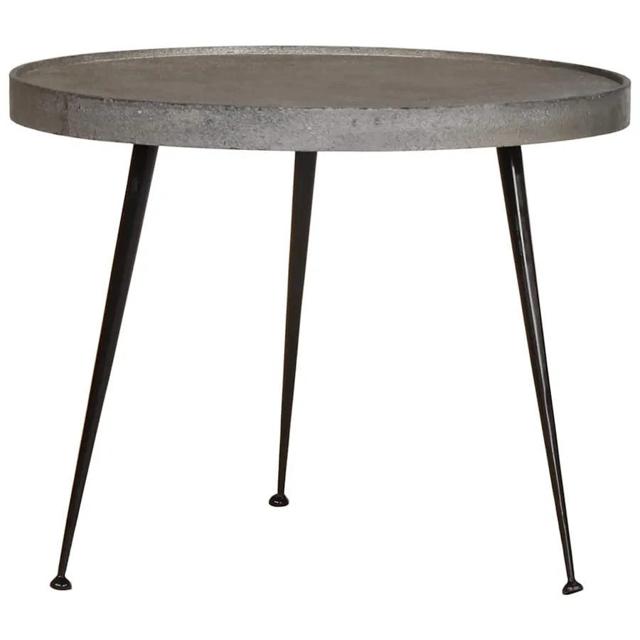Table basse 2 pcs en bois composite argenté - 3