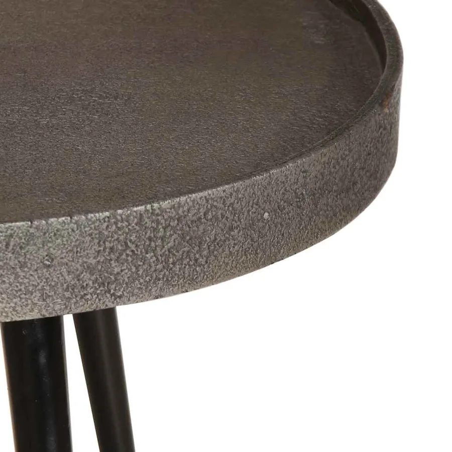 Table basse 2 pcs en bois composite argenté - 7