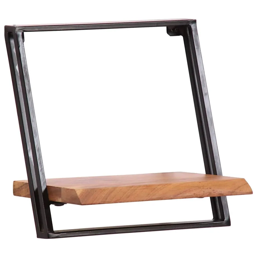 Étagères murales 5 pcs en bois massif d'acacia - 7