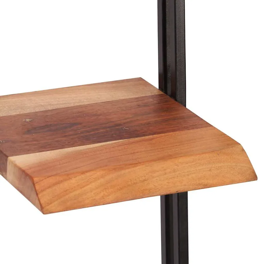 Étagères murales 5 pcs en bois massif d'acacia - 8