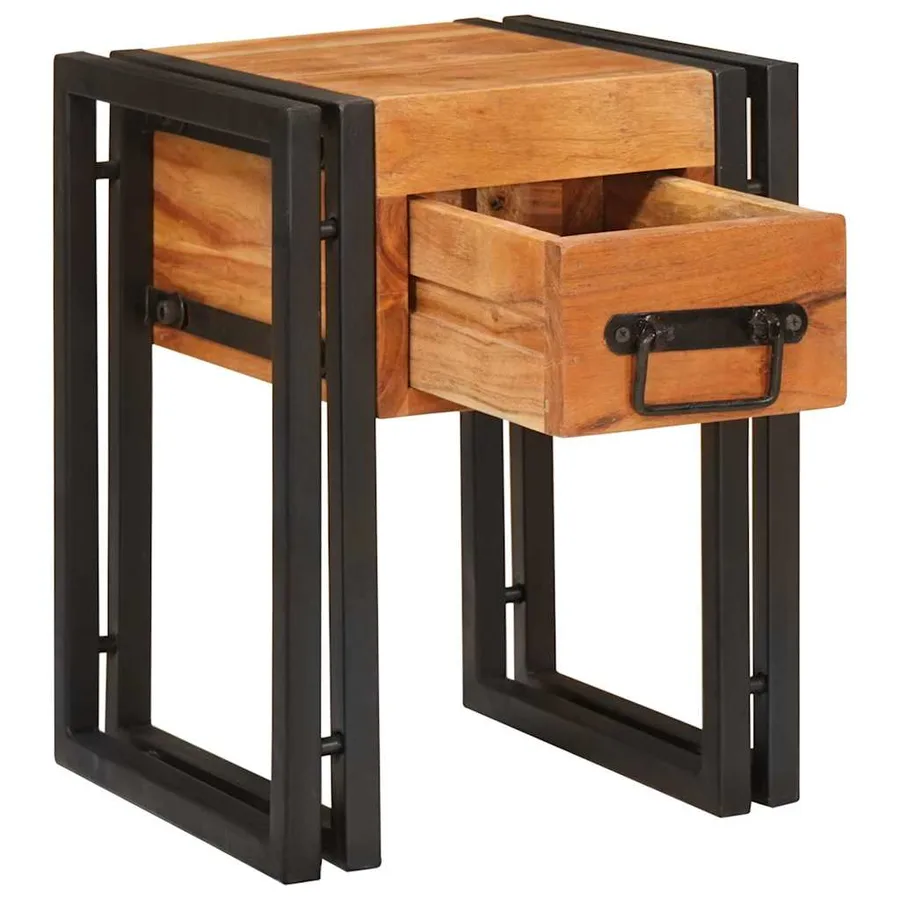 Table d'appoint 30 x 30 x 40 cm Bois d'Acacia Massif - 4