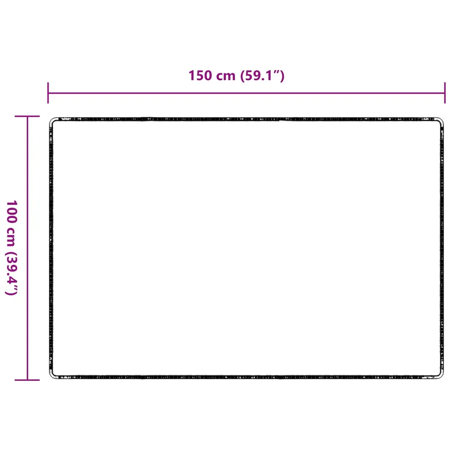 Tapis Couloir Anthracite 100 x 150 cm 100% Polypropylène - 8