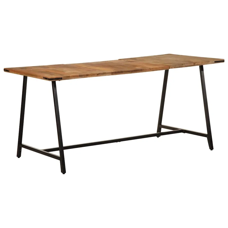 Table à manger 160x80x75 cm bois de manguier massif - 11