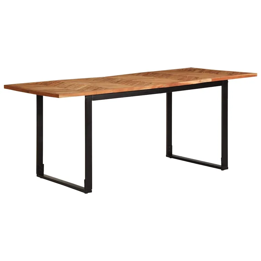 Table à manger 180x90x75 cm bois massif d'acacia - 11
