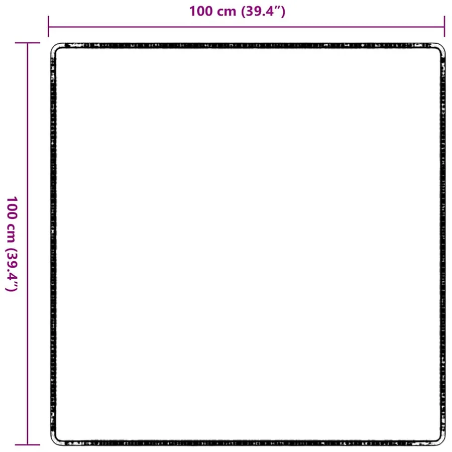 Tapis Couloir Gris clair 100 x 100 cm 100% Polypropylène - 9