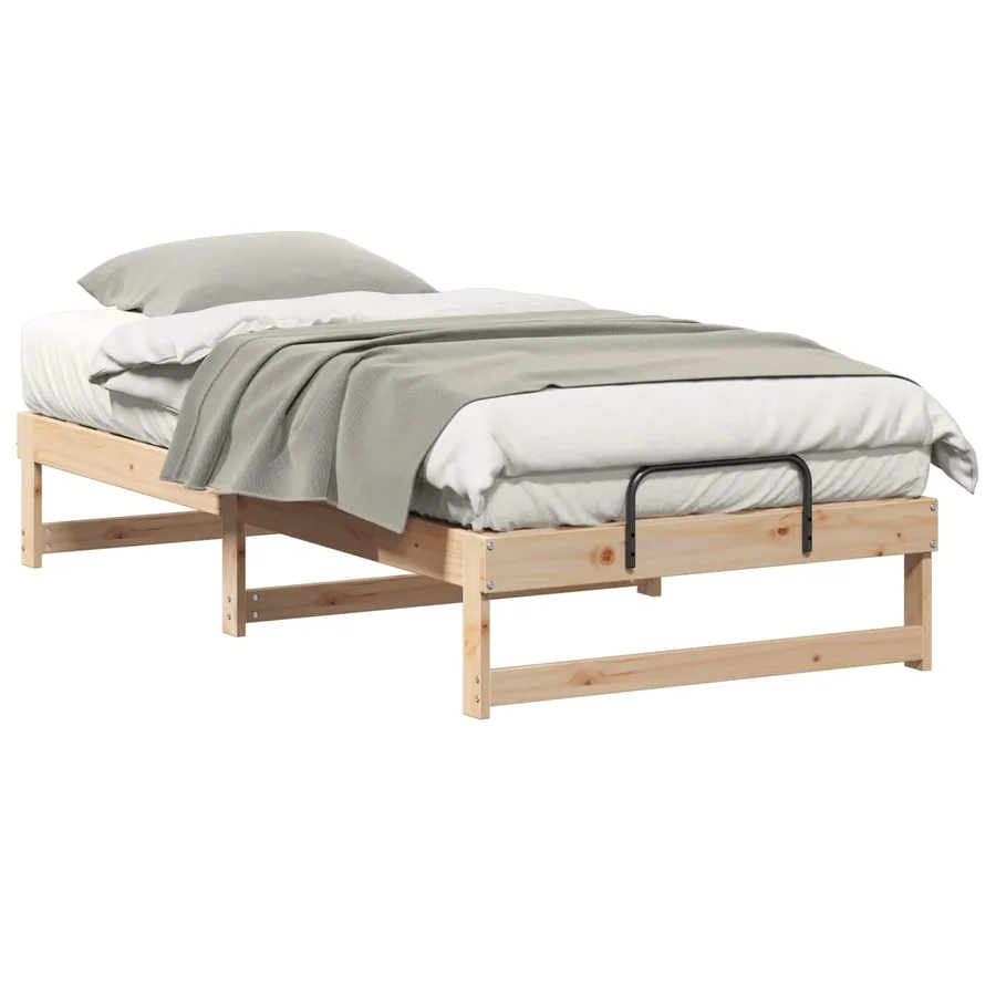 Cadre de lit Marron 90 x 190 cm Pin massif - 2