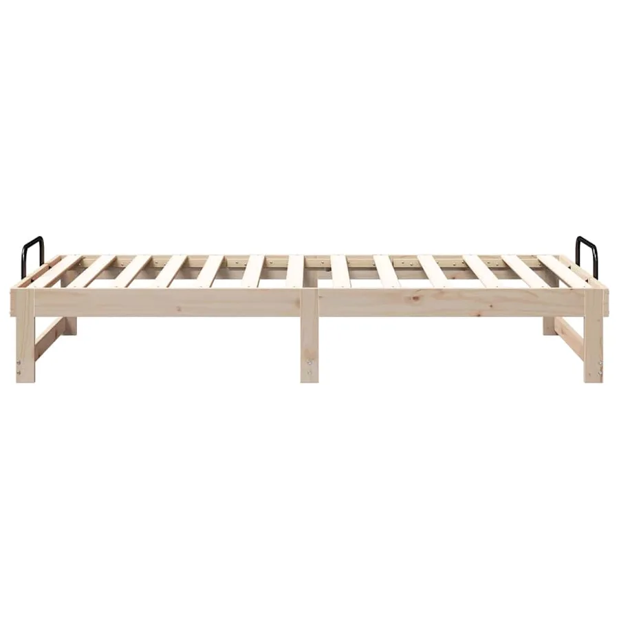 Cadre de lit Marron 90 x 190 cm Pin massif - 6