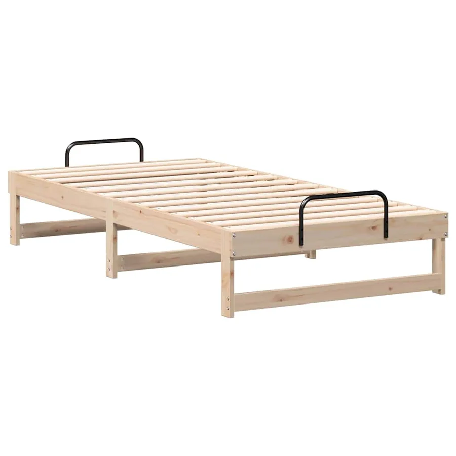 Cadre de lit Marron 90 x 190 cm Pin massif - 7