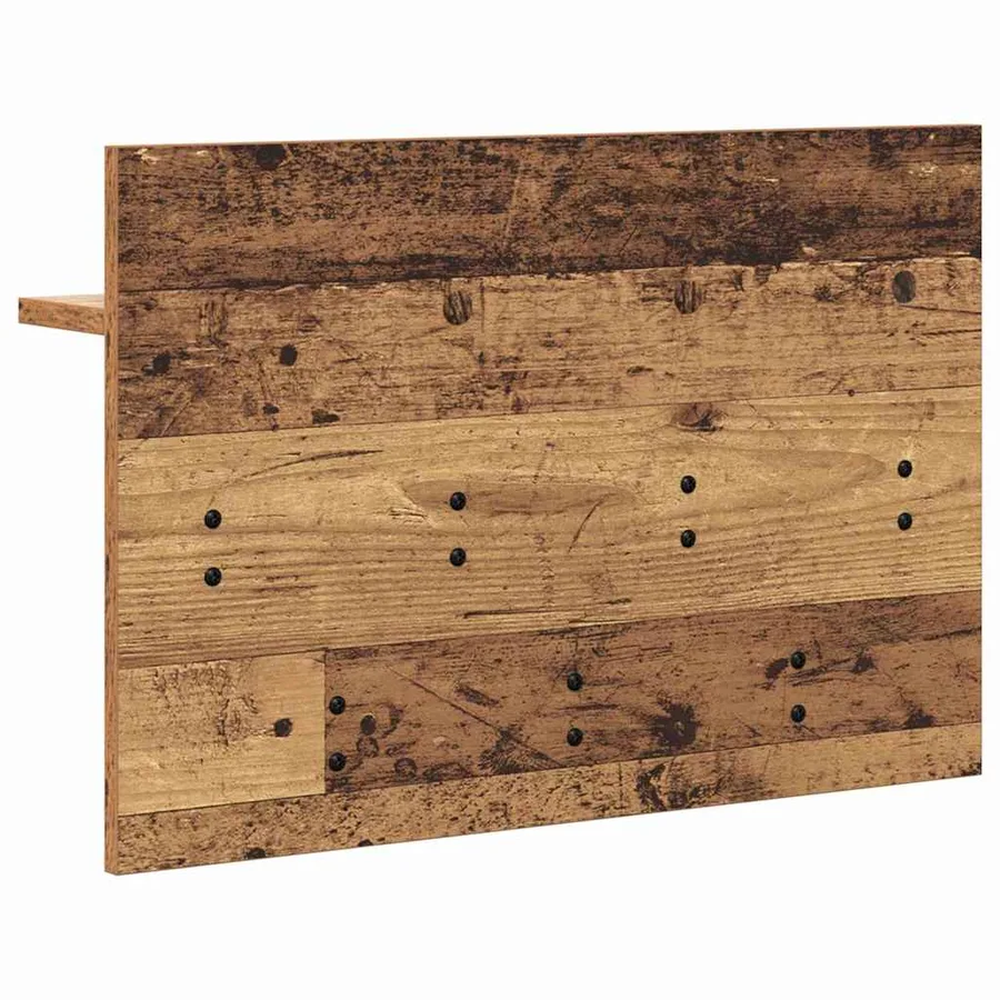 Porte-manteau mural avec étagère Bois ancien 60 x 40 x 12 cm - 7