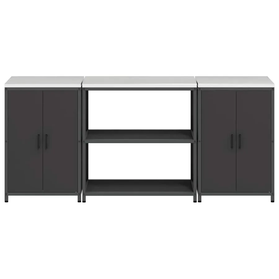 Ensemble de rangement cuisine HATTEM 3 pcs Noir - 10